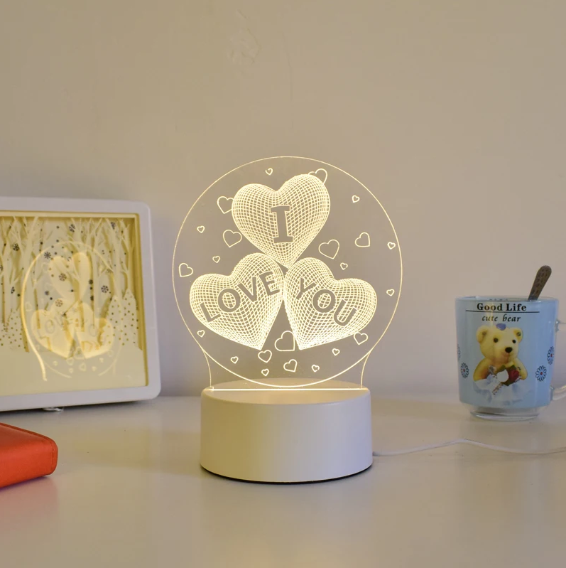 I Love You 3D Multi-Colour LED Lamp