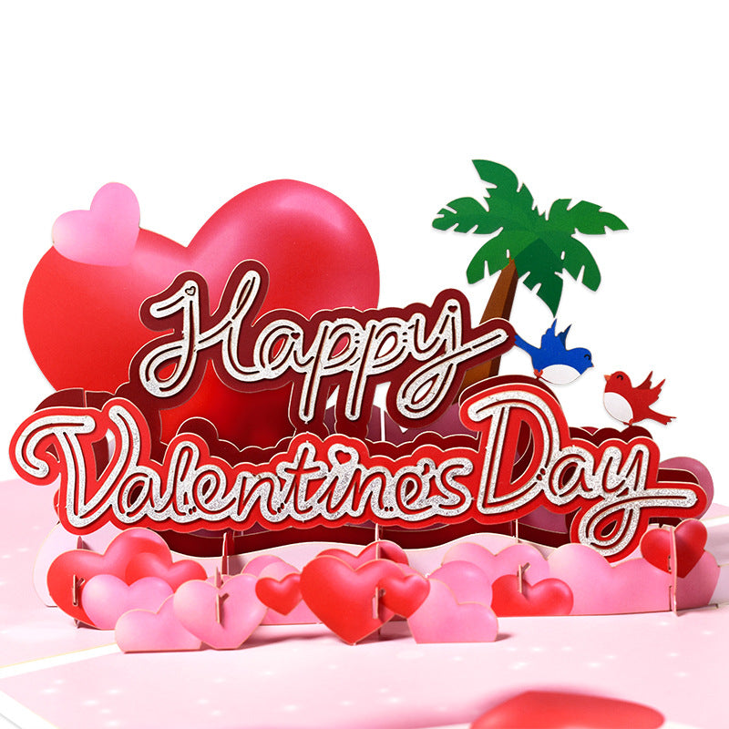 "Happy Valentines Day" 3D Pop-Up Card