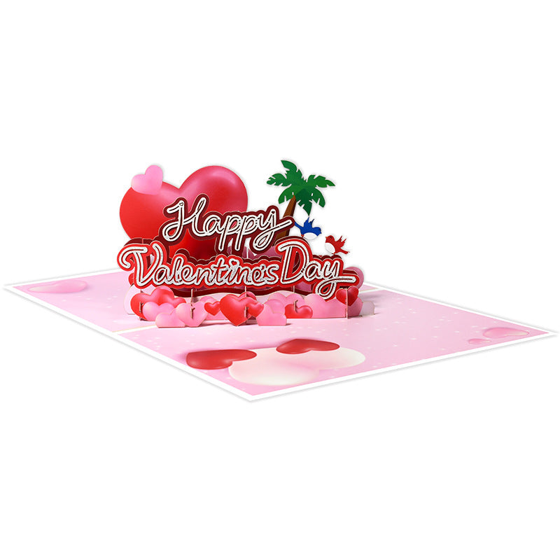 "Happy Valentines Day" 3D Pop-Up Card