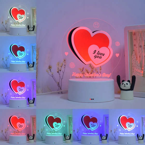 Valentines "I Love You" Multi-Colour LED Lamp