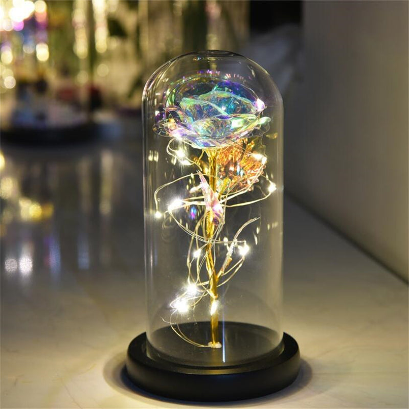 Galaxy Enchanted Glass Dome Rose