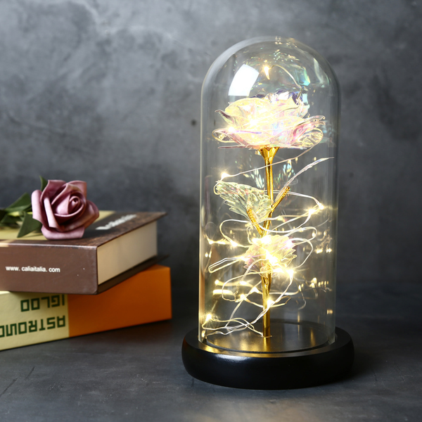 Galaxy Enchanted Glass Dome Rose