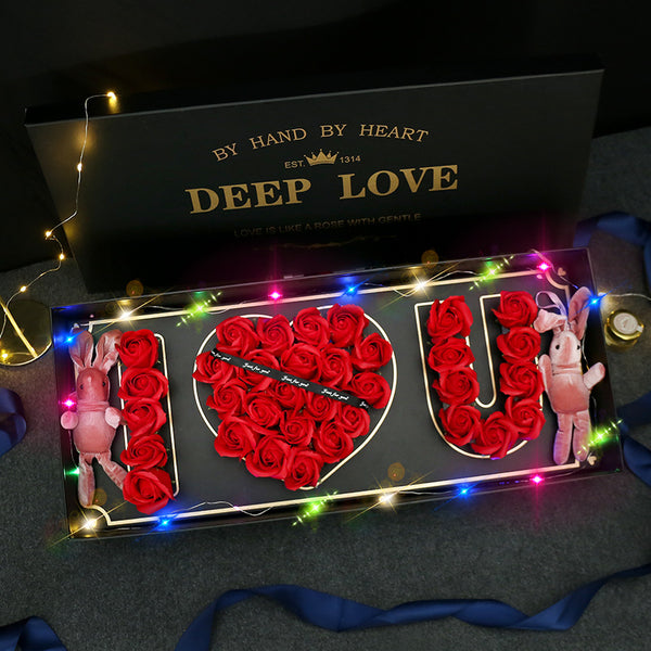 "I Love U" Rose Box